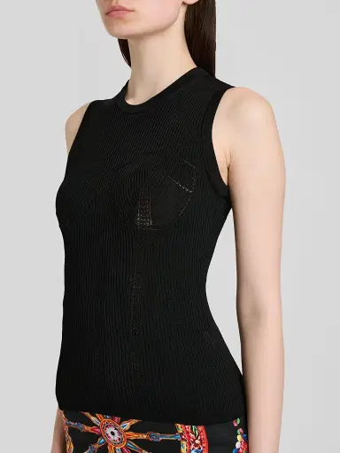 Dolce & Gabbana Women's Mesh Tank - Nero - Size 12 | Thumbnail 5