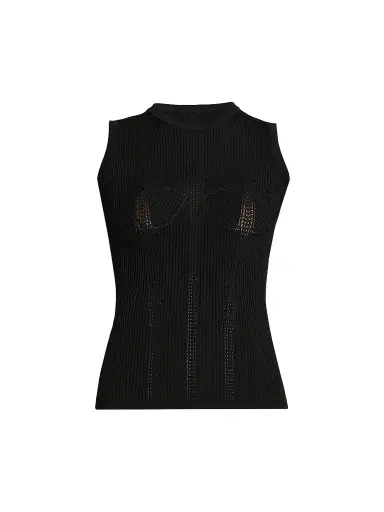 Dolce & Gabbana Women's Mesh Tank - Nero - Size 12 | Thumbnail 1