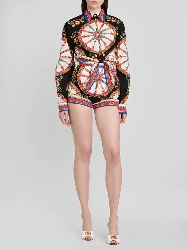Dolce & Gabbana Women's Printed Cotton Shorts | Thumbnail 2 Dolce & Gabbana Women's Printed Cotton Shorts | Thumbnail 2