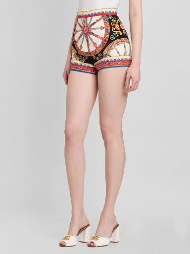 Dolce & Gabbana Women's Printed Cotton Shorts | Thumbnail 4 Dolce & Gabbana Women's Printed Cotton Shorts | Thumbnail 4