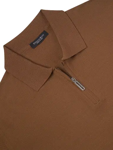 Stefano Ricci Men's Zip Polo Shirt | Thumbnail 5 Stefano Ricci Men's Zip Polo Shirt | Thumbnail 5