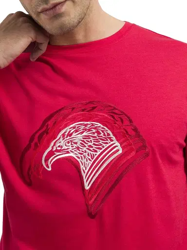 Stefano Ricci Men's Crewneck T-Shirt - Red | Thumbnail 4 Stefano Ricci Men's Crewneck T-Shirt - Red | Thumbnail 4