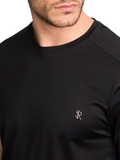 Stefano Ricci Men's Cotton T-Shirt - Black - Size Large | Thumbnail 4 Stefano Ricci Men's Cotton T-Shirt - Black - Size Large | Thumbnail 4
