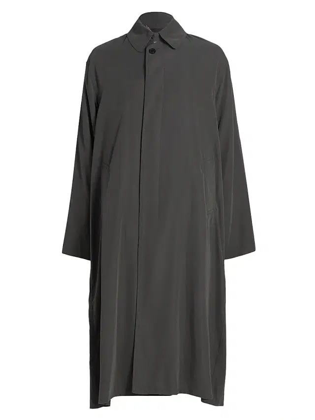 Maison Margiela Women's Concealed Placket Trench Coat - Dark Grey