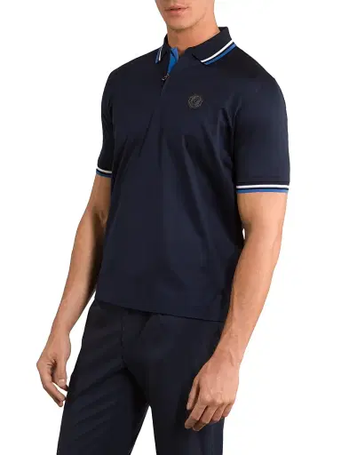 Stefano Ricci Men's Polo Shirt - Dark Blue | Thumbnail 2 Stefano Ricci Men's Polo Shirt - Dark Blue | Thumbnail 2