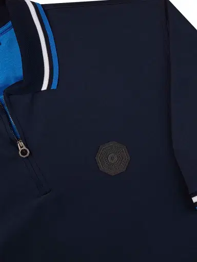 Stefano Ricci Men's Polo Shirt - Dark Blue | Thumbnail 5 Stefano Ricci Men's Polo Shirt - Dark Blue | Thumbnail 5