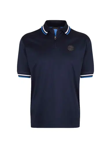 Stefano Ricci Men's Polo Shirt - Dark Blue | Thumbnail 1 Stefano Ricci Men's Polo Shirt - Dark Blue | Thumbnail 1