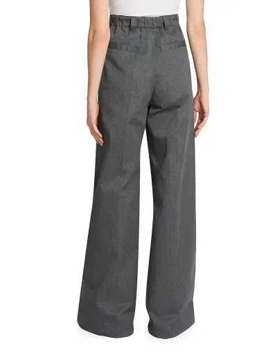Maison Margiela Women's Pleated Wide-Leg Trousers - Anthracite Melange | Thumbnail 5 Maison Margiela Women's Pleated Wide-Leg Trousers - Anthracite Melange | Thumbnail 5