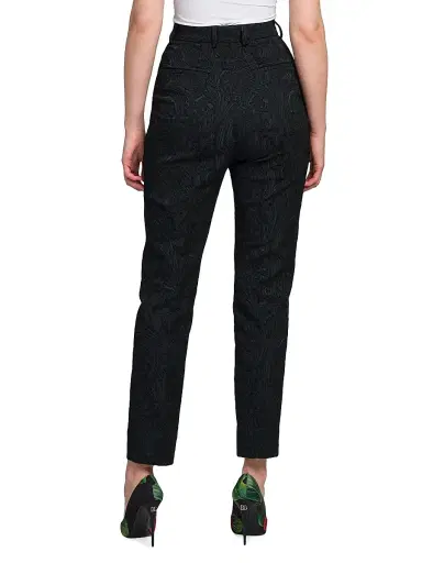 Dolce & Gabbana Women's Jacquard Skinny Suiting Pants - Nero - Size 0 | Thumbnail 5