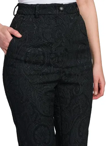 Dolce & Gabbana Women's Jacquard Skinny Suiting Pants - Nero - Size 0 | Thumbnail 6