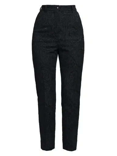 Dolce & Gabbana Women's Jacquard Skinny Suiting Pants - Nero - Size 0 | Thumbnail 1