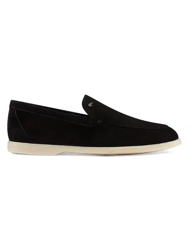 Stefano Ricci Men's Suede Slip-On Loafers - Black - Size 5.5 | Thumbnail 1
