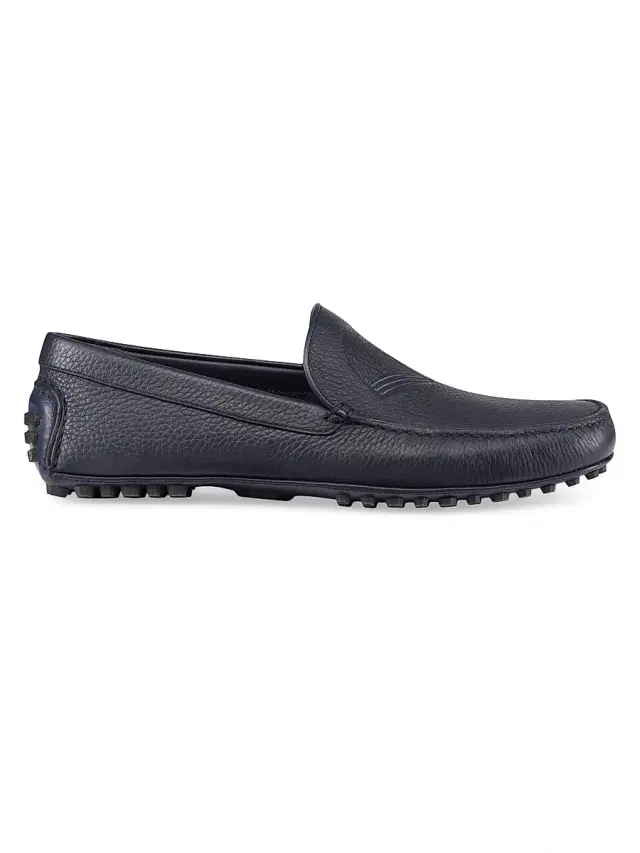 Stefano Ricci Men's Calfskin Leather Driving Shoes - Blue