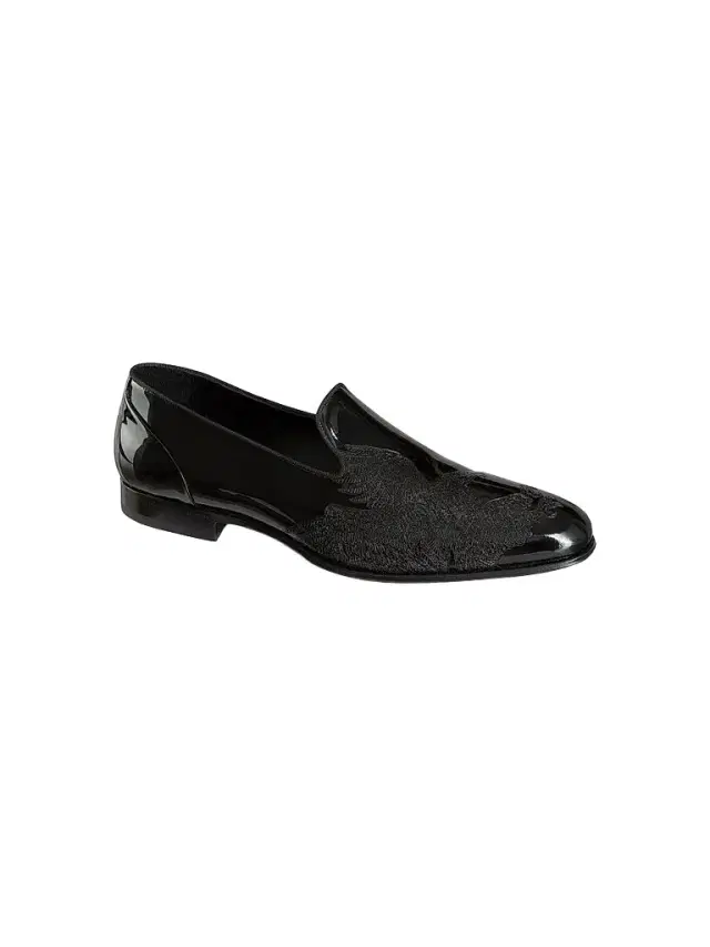 Stefano Ricci Men's Patent Calfskin Dress Shoes - Black