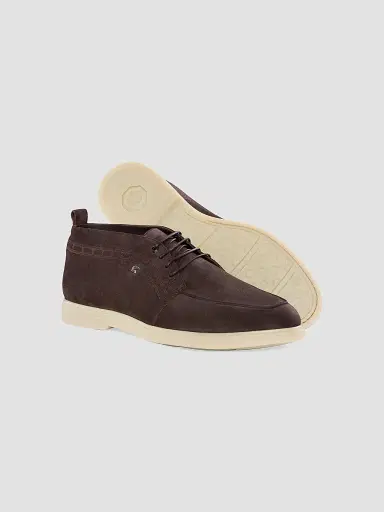 Stefano Ricci Men's Suede Chukka Boots - Dark Brown | Thumbnail 3