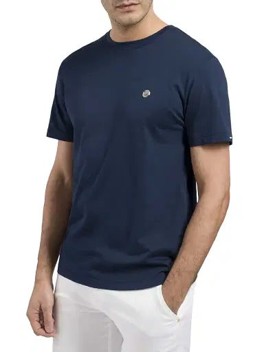 Stefano Ricci Men's Crewneck T-Shirt - Dark Blue - Size Medium | Thumbnail 2