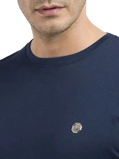 Stefano Ricci Men's Crewneck T-Shirt - Dark Blue - Size Medium | Thumbnail 4