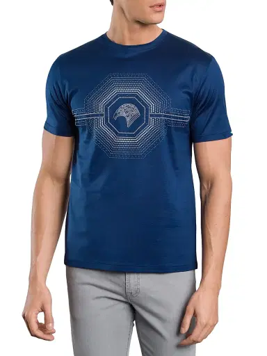 Stefano Ricci Men's T-Shirt - Dark Blue | Thumbnail 4