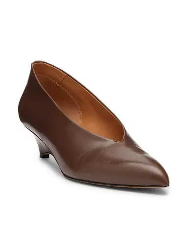 Jil Sander Women's Arc 45MM Leather Pumps | Thumbnail 3