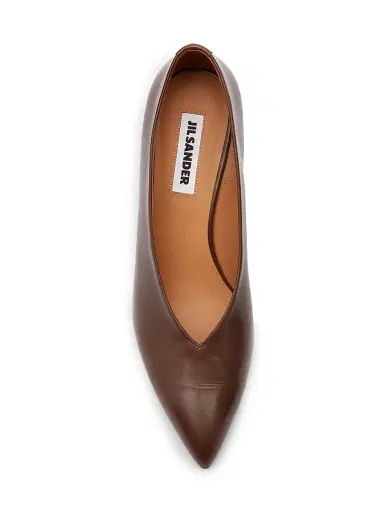 Jil Sander Women's Arc 45MM Leather Pumps | Thumbnail 5