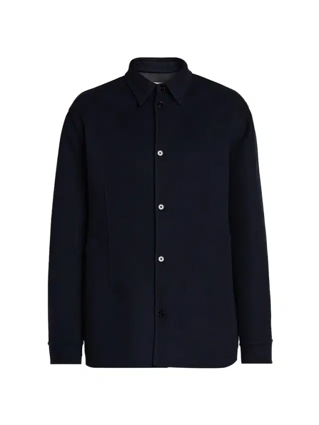 Jil Sander Men's Double Wool Shirt Jacket - Midnight