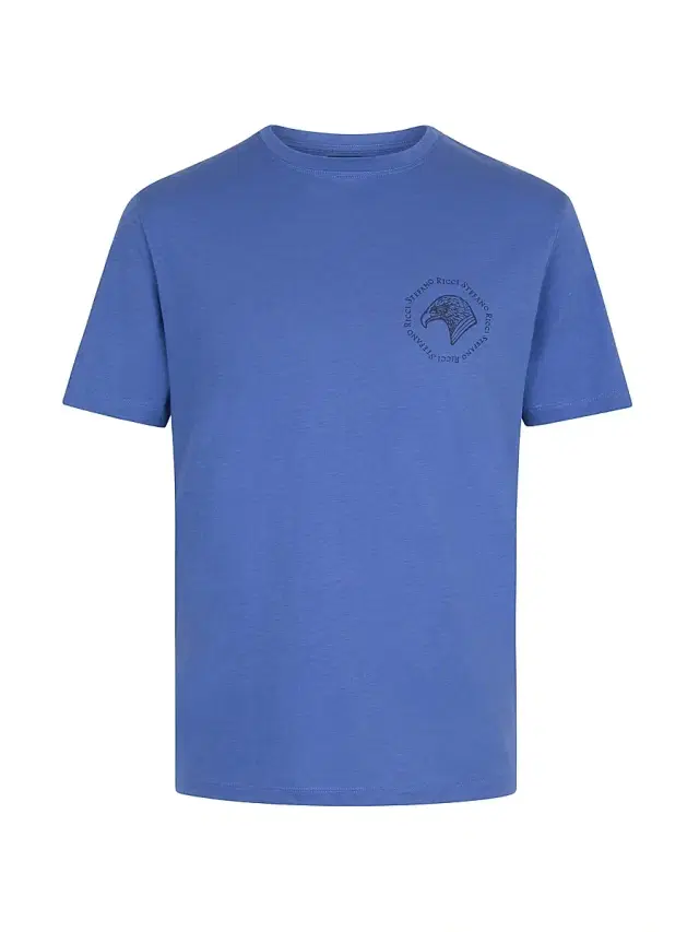 Stefano Ricci Men's Crewneck T-Shirt - Past Blue