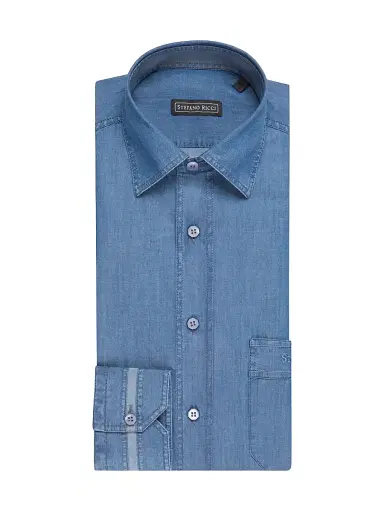Stefano Ricci Men's Handmade Rust Shirt | Thumbnail 1