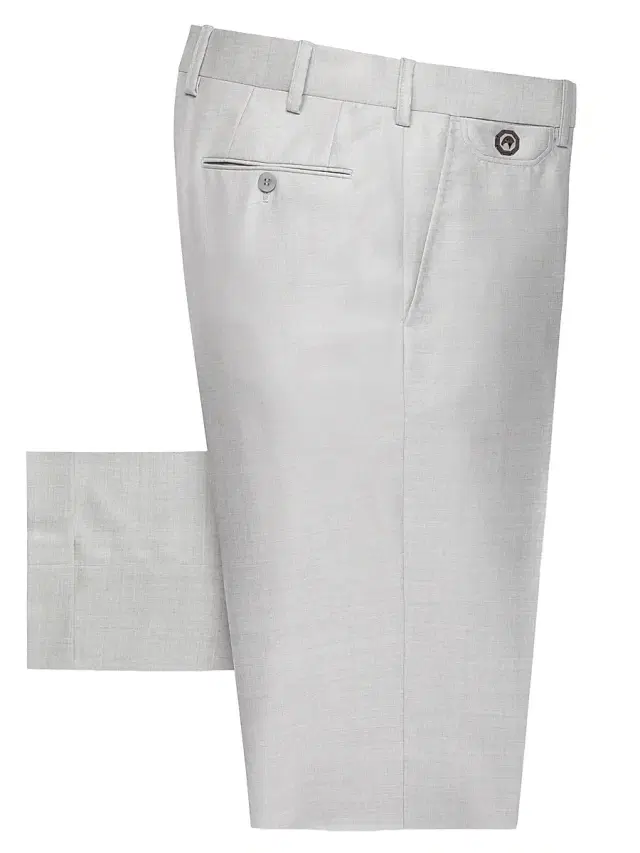 Stefano Ricci Men's Luxury Sartorial Trousers - White Silver
