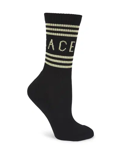 Versace Women's Logo Crew Socks | Thumbnail 2 Versace Women's Logo Crew Socks | Thumbnail 2