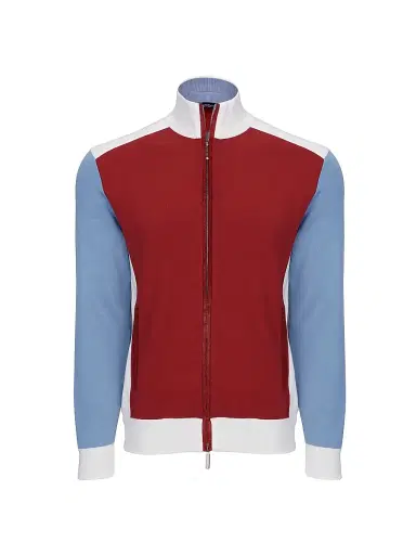 Stefano Ricci Men's Blouson Sweater Jacket - Red | Thumbnail 1