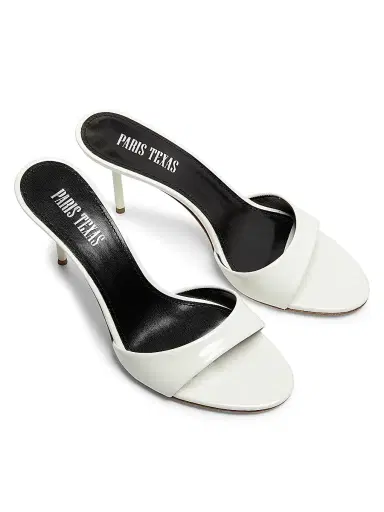 Paris Texas Women's Lidia Patent Leather Mules - White Patent - Size 11 | Thumbnail 4 Paris Texas Women's Lidia Patent Leather Mules - White Patent - Size 11 | Thumbnail 4