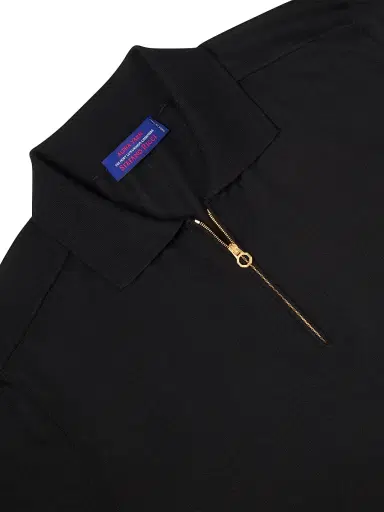Stefano Ricci Men's Knit Zipper Polo - Black - Size 50 | Thumbnail 5 Stefano Ricci Men's Knit Zipper Polo - Black - Size 50 | Thumbnail 5