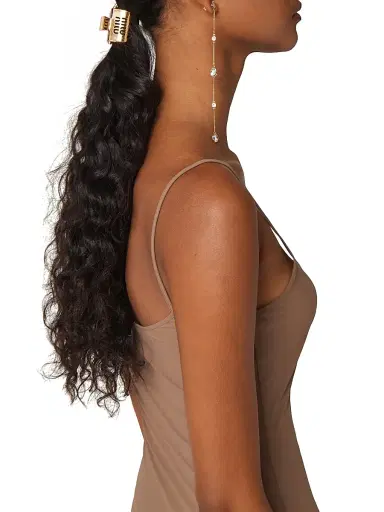 Miu Miu Women's Stretch Jersey Dress - Beige Khaki | Thumbnail 5