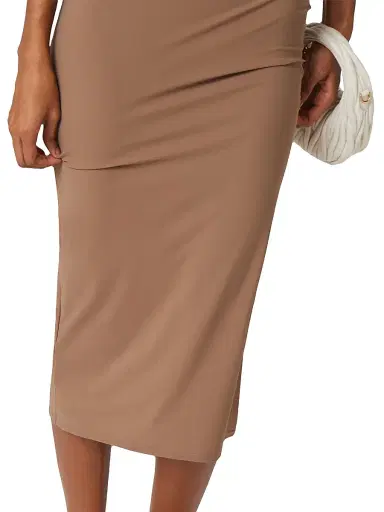 Miu Miu Women's Stretch Jersey Dress - Beige Khaki | Thumbnail 6