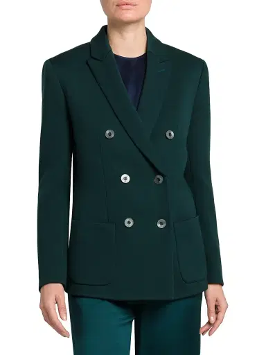 Giorgio Armani Women's Stretch Wool Double-Breasted Jacket | Thumbnail 2 Giorgio Armani Women's Stretch Wool Double-Breasted Jacket | Thumbnail 2