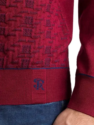 Stefano Ricci Men's Luxury Wool Polo Sweater | Thumbnail 6 Stefano Ricci Men's Luxury Wool Polo Sweater | Thumbnail 6