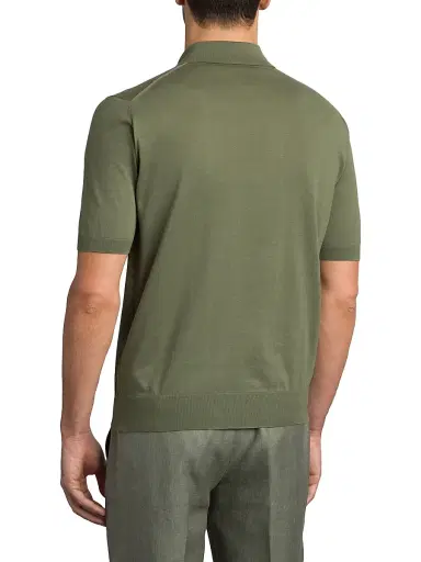 Stefano Ricci Men's Three Button Polo Shirt | Thumbnail 3 Stefano Ricci Men's Three Button Polo Shirt | Thumbnail 3