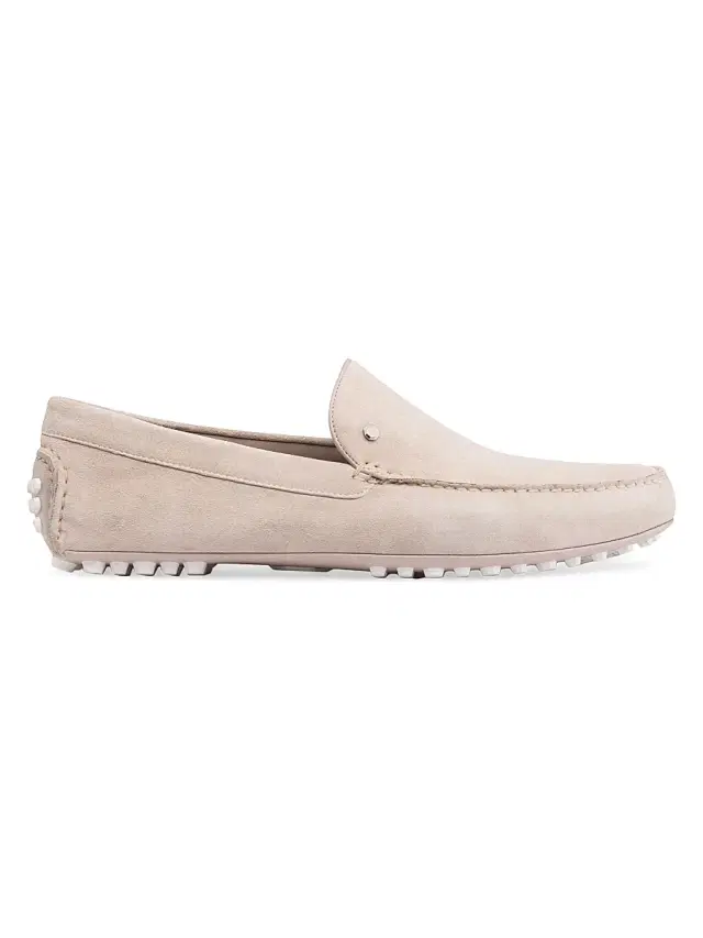 Stefano Ricci Men's Suede Driving Shoes - Light Beige