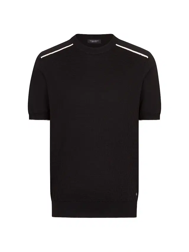 Stefano Ricci Men's Silk and Cotton Knit Crewneck Sweater - Black