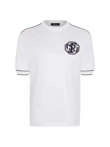 Stefano Ricci Men's Jersey Knit Crewneck T-Shirt - White - Size 44 | Thumbnail 1 Stefano Ricci Men's Jersey Knit Crewneck T-Shirt - White - Size 44 | Thumbnail 1