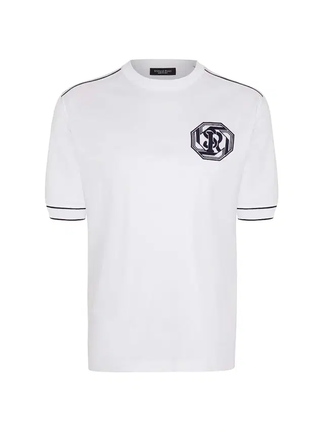 Stefano Ricci Men's Jersey Knit Crewneck T-Shirt - White