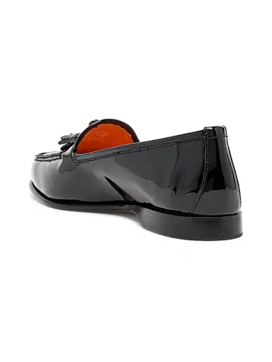 Santoni Women's Andrea Patent Leather Tassel Loafers | Thumbnail 3