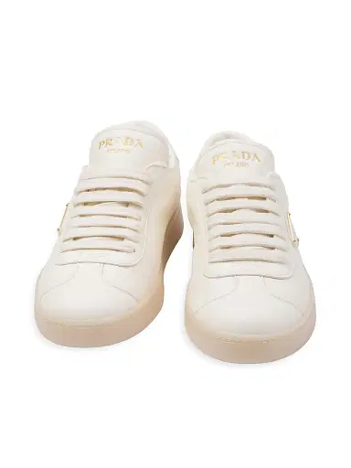 Prada Women's Leather Sneakers - Beige Khaki - Size 6.5 | Thumbnail 5 Prada Women's Leather Sneakers - Beige Khaki - Size 6.5 | Thumbnail 5