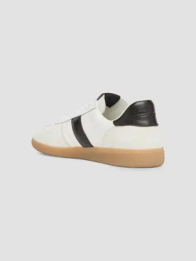 Tom Ford Men's Archer Striped Leather Low-Top Sneakers - White Black - Size 8.5 | Thumbnail 2