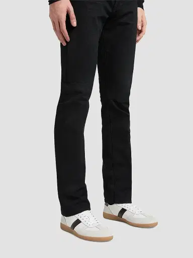 Tom Ford Men's Archer Striped Leather Low-Top Sneakers - White Black - Size 8.5 | Thumbnail 5