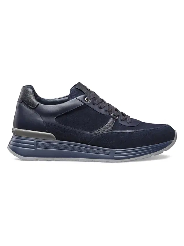 Stefano Ricci Men's Calf Leather Sneakers - Dark Blue