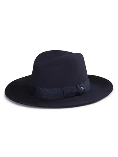 Stefano Ricci Men's Fedora Hat - Dark Blue | Thumbnail 1