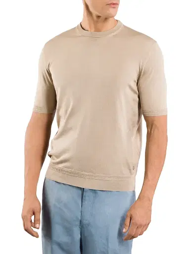 Stefano Ricci Men's Crewneck Sweater - Beige | Thumbnail 2 Stefano Ricci Men's Crewneck Sweater - Beige | Thumbnail 2