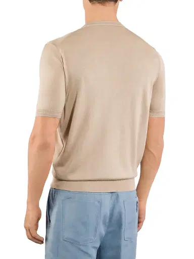 Stefano Ricci Men's Crewneck Sweater - Beige | Thumbnail 3 Stefano Ricci Men's Crewneck Sweater - Beige | Thumbnail 3