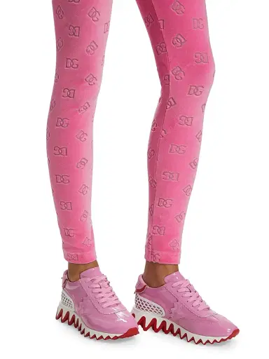 Dolce & Gabbana Women's Logo Cotton Terry Leggings - Pink | Thumbnail 6 Dolce & Gabbana Women's Logo Cotton Terry Leggings - Pink | Thumbnail 6